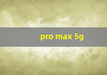 pro max 5g